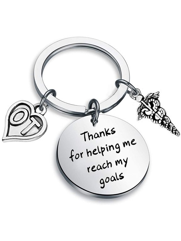 Occupational Therapist Jewelry OT Medical Keychain Thanks for Helping Me Reach My Goals OT Graduation Gift(OT keychain)