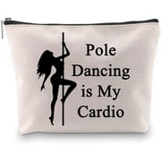 Zuo Bao Pole Dancer Gift Pole Dancing is My Cardio Makeup Bag for Pole Dancing Lovers