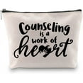 thumbnail image 1 of Zuo Bao School Counselor Gift Counselor Makeup Bag Counseling is A Work of Heart Counseling Gift for Teacher Guidance Counselor, 1 of 6