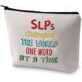 thumbnail image 1 of Zuo Bao Speech Language Pathologist Gift SLP Cosmetic Bag SLPs Changing The World One Word at A Time Speech Therapist Gift, 1 of 6