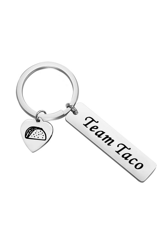 Taco Lover Gift Taco Keychain Team Taco Keychain Mexican Food Jewelry Gift for Your Foodie BFF (Team taco)