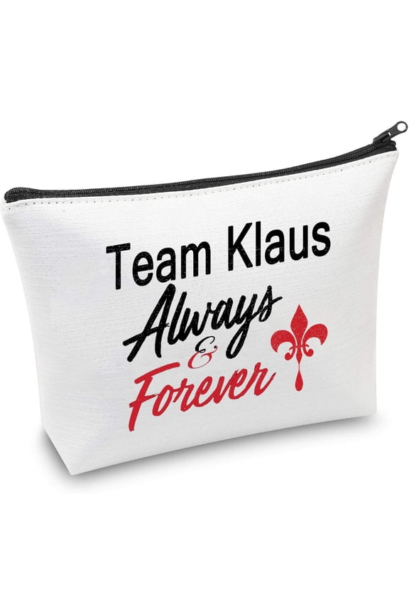 The Originals Inspired Gift Team Klaus/Elijah Always and Forever Sparkly Make Up Bag Cosmetic Accessory Pouch (Team Klaus bag)