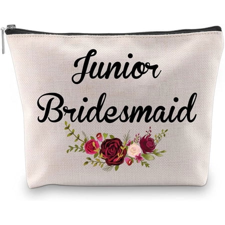 Zuo Bao Wedding Gift Junior Bridesmaid Cosmetic Bag Bridal Wedding Party Gift for Junior Bridesmaid