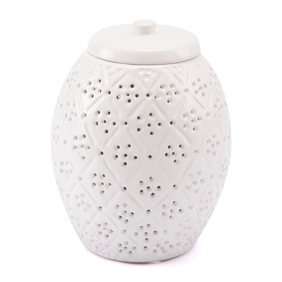 Zuo Floral Covered Jar in White