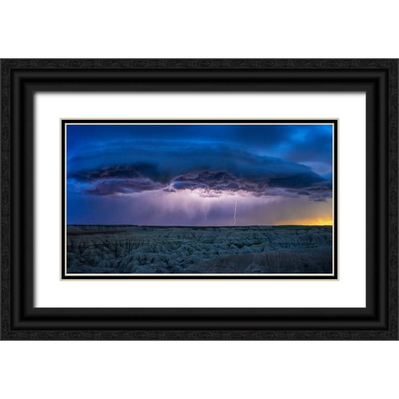 Zuo, Jun 14x10 Black Ornate Wood Framed with Double Matting Museum Art Print Titled - The Storm Is Coming