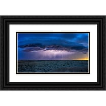 Zuo, Jun 14x10 Black Ornate Wood Framed with Double Matting Museum Art Print Titled - The Storm Is Coming