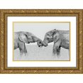 thumbnail image 1 of Zuo, Jun 18x13 Gold Ornate Wood Framed with Double Matting Museum Art Print Titled - Confrontation, 1 of 4