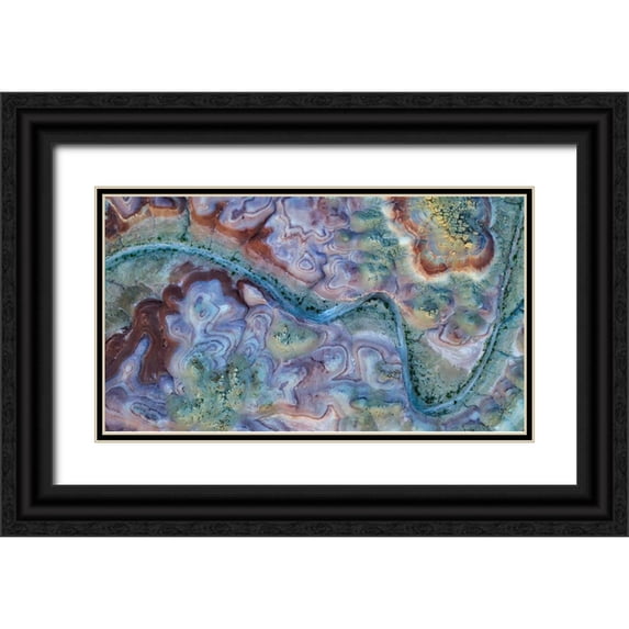 Zuo, Jun 24x15 Black Ornate Wood Framed with Double Matting Museum Art Print Titled - Beautiful Badlands