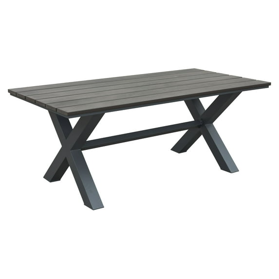 Zuo Modern 703817 Bodega 73" Long Faux Wood Outdoor Dining Table