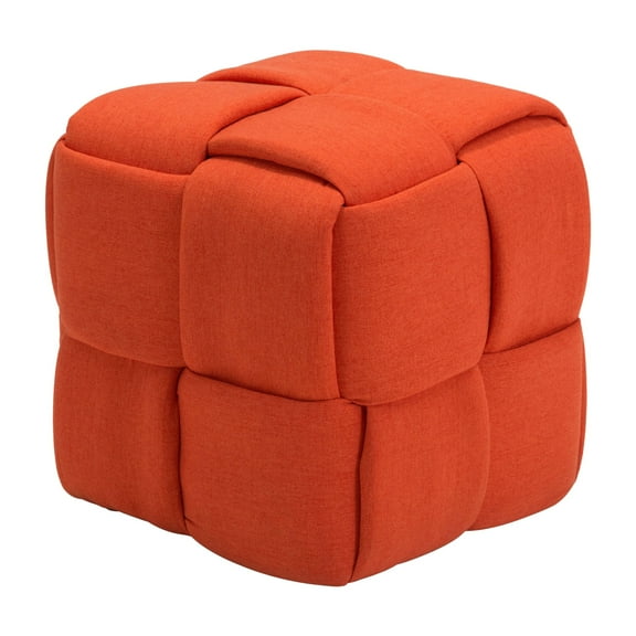 Zuo ModernĀ® Checks Stool, Orange