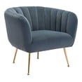 thumbnail image 1 of ZUO Deco Modern Accent Chair in Gray & Gold, 1 of 9