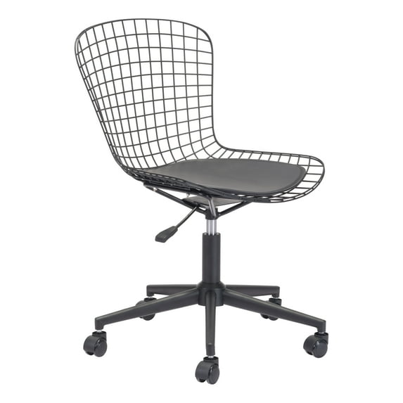 Zuo® Modern Wire Mid-Back Office Chair, Black