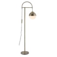 thumbnail image 1 of Zuo Waterloo Floor Lamp in White and Brushed Brass, 1 of 4