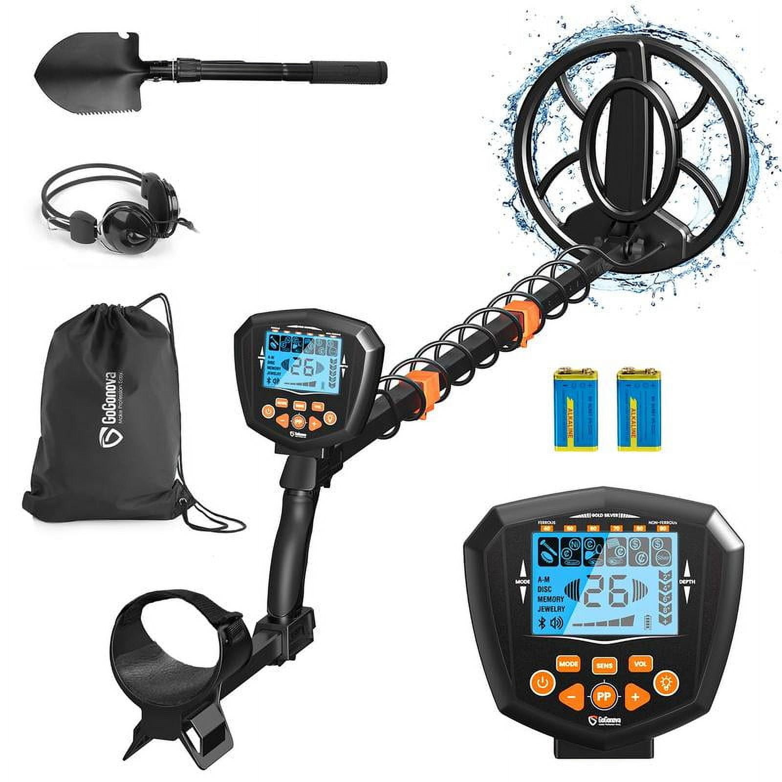 Longqi Waterproof Metal Detector for Adults & Kids, with High Accuracy Lightweight 8" Search Coil, All Metal & Disc Modes