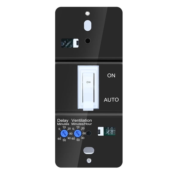 Zuomeng Bathroom Exhaust Fan Smart Time Switch for Light and Exhaust with Adjustable Hourly Ventilation Setting and Delay Timer Ventilation Controller, Reduces Humidity, Durable Design