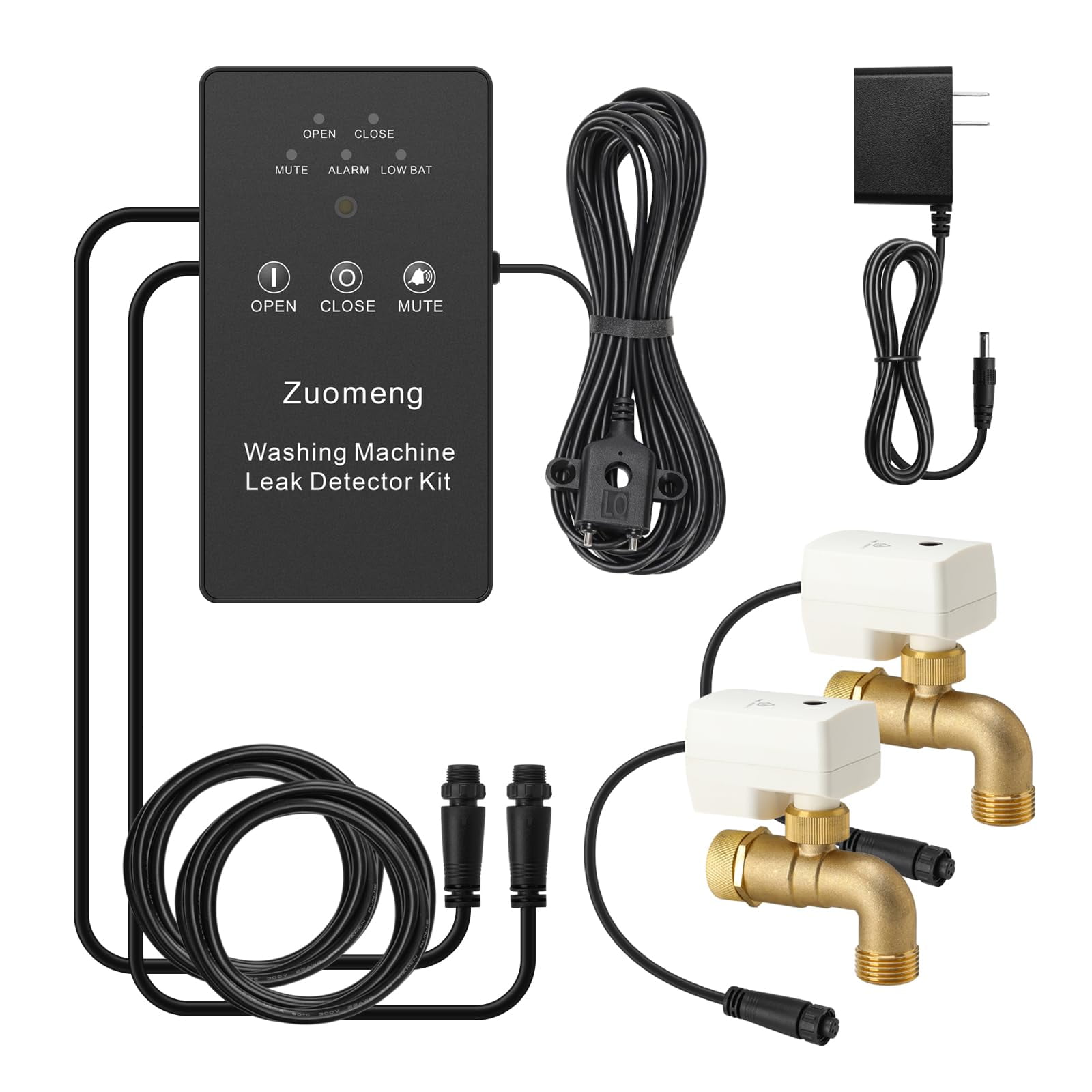 Zuomeng Washing Machine Water Leak Detector Kit with Dual Power Supply, Precise Sensor