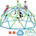 thumbnail image 1 of Zupapa 10FT Climbing Dome, Supports 1000LBS Outdoor Playset, Upgraded Decagonal Geo Dome Climber and Easy Assembly Play Equipment for Kids, Blue & Green, 1 of 6