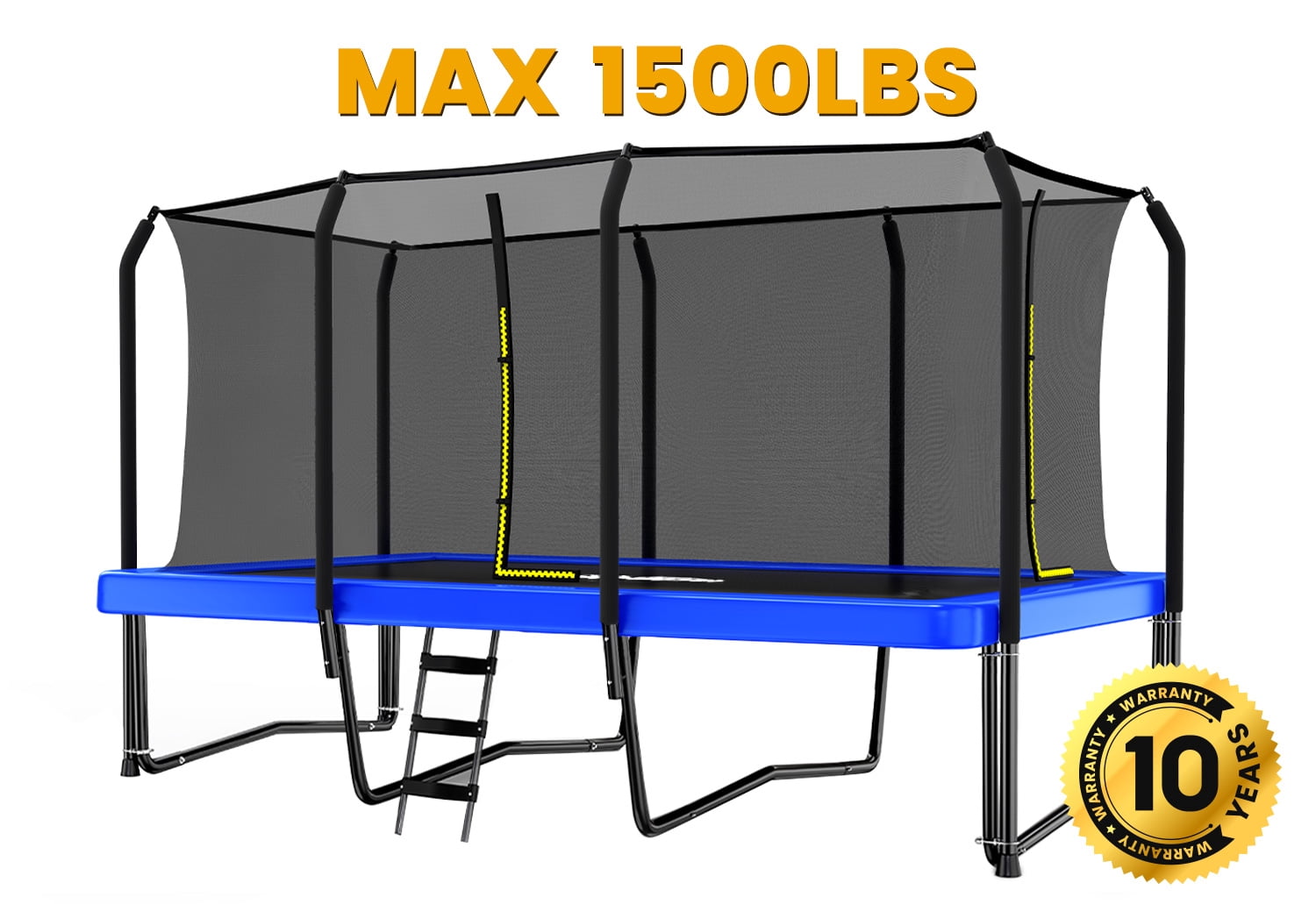 Zupapa 1500LBS Capacity Rectangle Trampoline, 9'x15' 8'x14