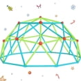 thumbnail image 1 of Zupapa 10FT Dome Climber, Supports 1000LBS Outdoor Playset, Upgraded Decagonal Geo Dome Climber and Easy Assembly Play Equipment for Kids, Cyan & Green, 1 of 7