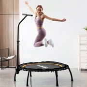 Zupapa 40in Rebounder, Trainer Fitness Trampoline with Adjustable Handle Bar, Silent Exercise Trampoline Max Limit 330 lbs