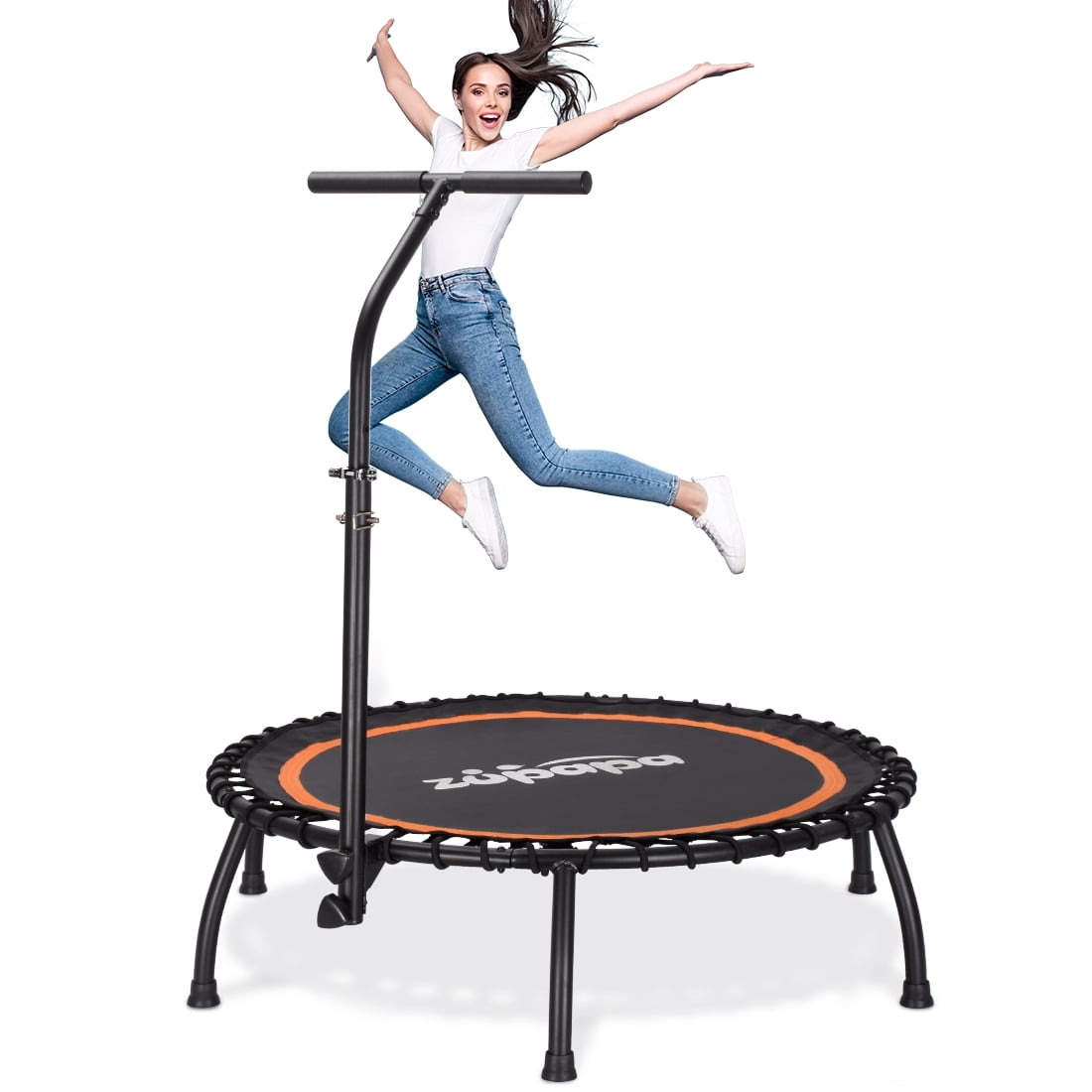 Zupapa 40in Rebounder, Trainer Fitness Trampoline with Adjustable
