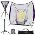thumbnail image 1 of Zupapa 7 Ft. x7 Ft. DLX Baseball Protective Screens Softball Practice Net Tee Caddy 12 Pack Baseballs, 1 of 7