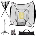 thumbnail image 1 of Zupapa 7'x7' DLX Baseball Softball Practice Net Tee Caddy 12 Pack Baseballs, 1 of 8