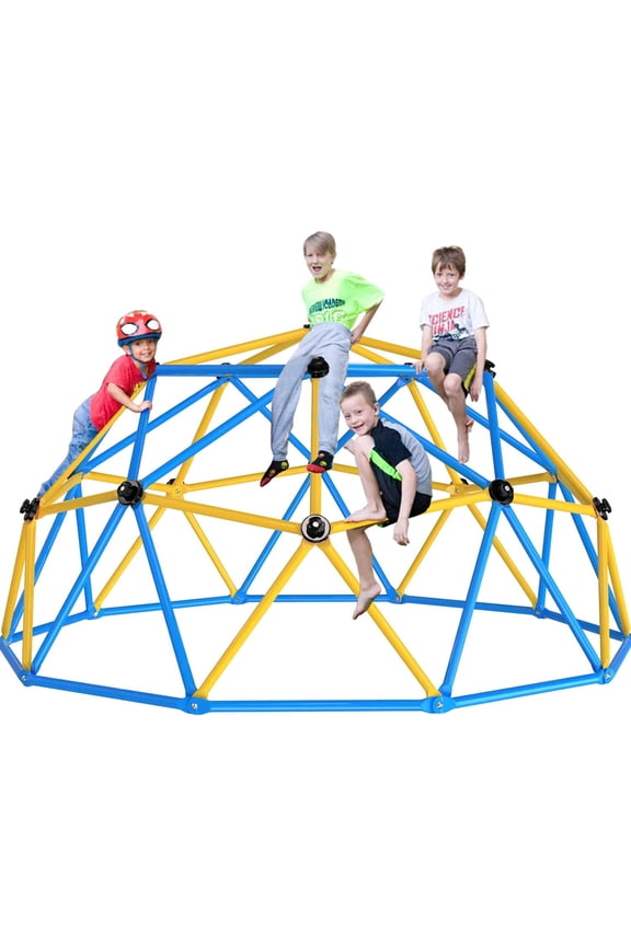 9FT Decagonal Geo Jungle Gym: 1000lb Capacity, Easy Assembly Climbing Dome, Endless Fun for Kids, Outdoor Dome Climber