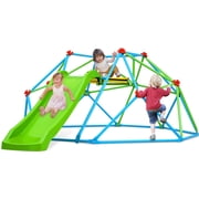 Zupapa Climbing Dome with Slide, Jungle Gym Monkey Bar for Backyard Max Load 440 lbs, 2 in 1 Geometric Climber