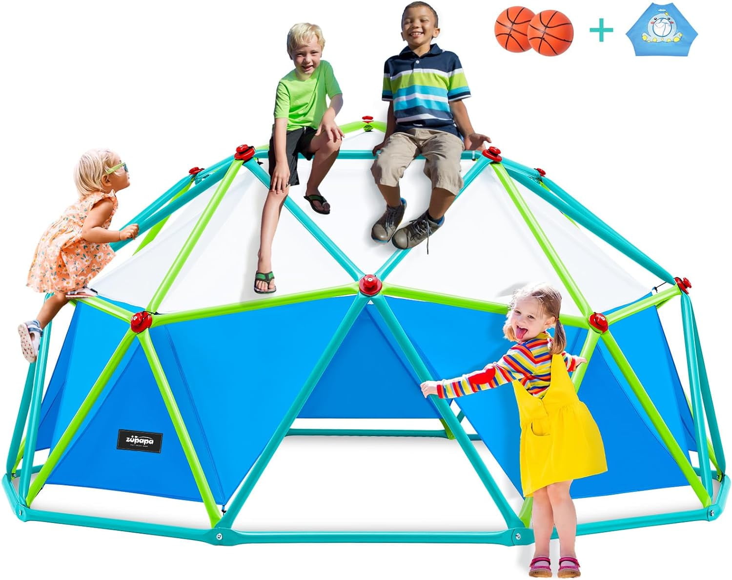 Zupapa Dome Climber with 10FT Climbing Dome Canopy and Basketball Net