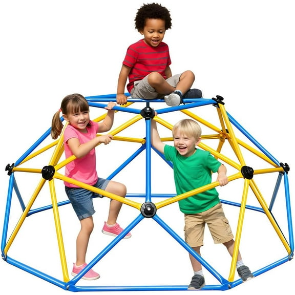 Zupapa 6FT Climbing Dome, Experience Ultimate Fun with The Upgraded Decagonal Geo Dome Climber Outdoor Playset and Easy Assembly Play Equipment for Kids