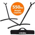 thumbnail image 1 of Zupapa 550LBS Weight Capacity Steel Hammock Stand, Adjustable Hooks Fits Hammocks 8 to 10.5 Feet Long, 2 Person, Space Saving Portable with Carrying Bag, 1 of 9