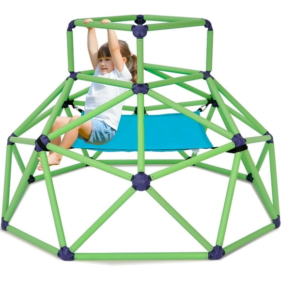 Zupapa Monkey Bars Climbing Dome with Hammock - Sturdy & Portable Jungle Gym with Hammock for Kids, Backyard Playset for Toddlers, Active Outdoor Fun for Kids, Lightweight & Easy Assembly