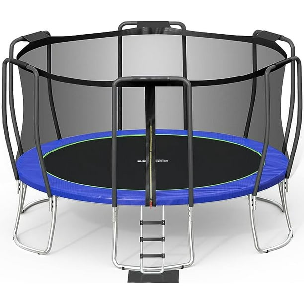 Zupapa NoGap Design 16 15 14FT Trampoline for Kids with Safety