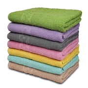 Zuperia 7-Pack Large Bath Towels, 30x54 Soft Cotton, Absorbent, Multicolor for Spa, Gym & Bathroom