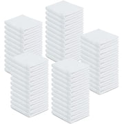 Zuperia Cleaning Cloths Pack of 50, 12 x 12 inches White Cotton Terry Towels for Auto Detailing and Painting, High Absorbent Multipurpose Towels