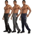 thumbnail image 1 of Zupo 3 Pack: Men's Active Performance Closed Mesh Track Jogging Drawstring Sweatpants with Pockets X-Large, Set A, 1 of 5