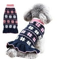thumbnail image 1 of Autumn Pet Dogs Warm Sweater Dress Winter Windproof Knitted Dog Sweaters for Small Dogs, 1 of 9