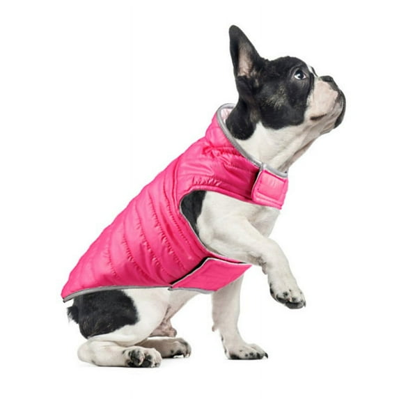Zupora Dog Winter Coat with Lease Attachment, Reversible Waterproof Pet Puffer Jacket, Reflective Dog Cold Weather Clothes Warm Cotton Vest Windproof Sweaters for Small Medium and Large Dogs, XS-2XL