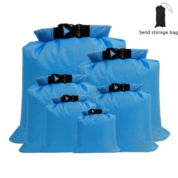 Zupora Dry Bag, 6 Pack Waterproof Storage Bag Floating Bags, Lightweight Roll Top Compression Sack for Swimming Camping Kayaking Boating Fishing, 1.5-8L