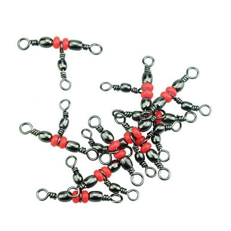 Zupora Fishing Swivels Tackle Kit, 10/20/50 Pcs Ball Bearing Swivel Barrel Swivel, Rolling Barrel Swivel High Strength Fish Line Connector for