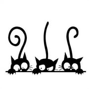 Zupora Funny Cat Self Adhesive Wall Stickers Removable Decal Mural Stickers DIY Peel and Stick Window Clings Wallpaper for Bedroom Kids Room Glass Party Decorations