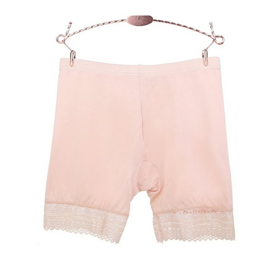 Zupora Women Slip Shorts Boyshorts Modal Seamless Ultra-Soft Lacy Mid Thigh Solid Color Short Leggings Comfy Stretch No Show Undershorts Panties for Under Dress, M-2XL