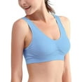 thumbnail image 1 of Zupora Women Sports Bra Soft Comfy Wire Free Wide Strap Removable Pads Contour T Shirt Bras Seamless Active Yoga Fitness Running Workout Bralette for Push Up Medi Support Sleeping, Full Cups, S-3XL, 1 of 2