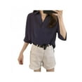 thumbnail image 1 of Zupora Women's Long Sleeves T Shirt V Neck Basic Tee Cute Tops, 1 of 6