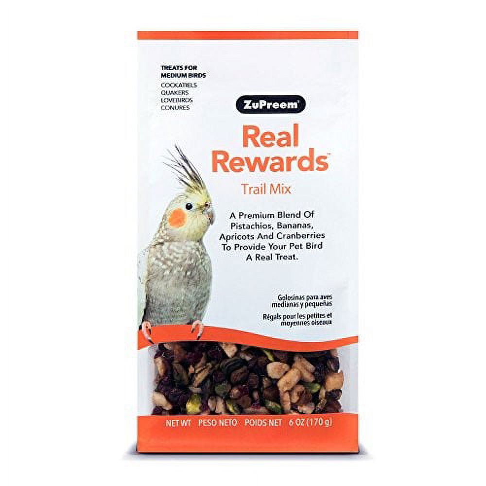 Zupreem Real Rewards Trail Mix Recipe Medium Dry Bird Food, 6 Oz