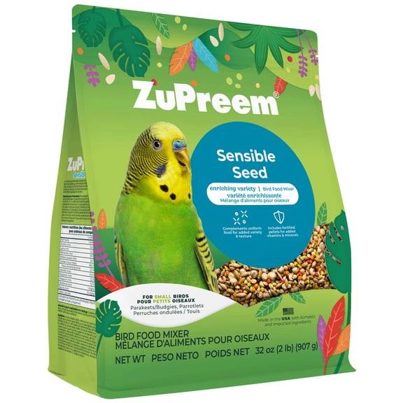 Zupreem Sensible Seed Bird Food for Small Birds 2 lb Seed and Pellet Mix