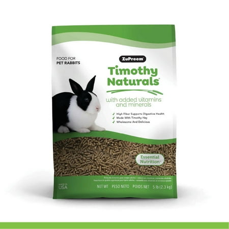 Zupreem® Timothy Naturals® Rabbit Food | Adult Rabbit Food | 5 Lb