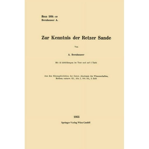 Zur Kenntnis Der Retzer Sande, (Paperback)