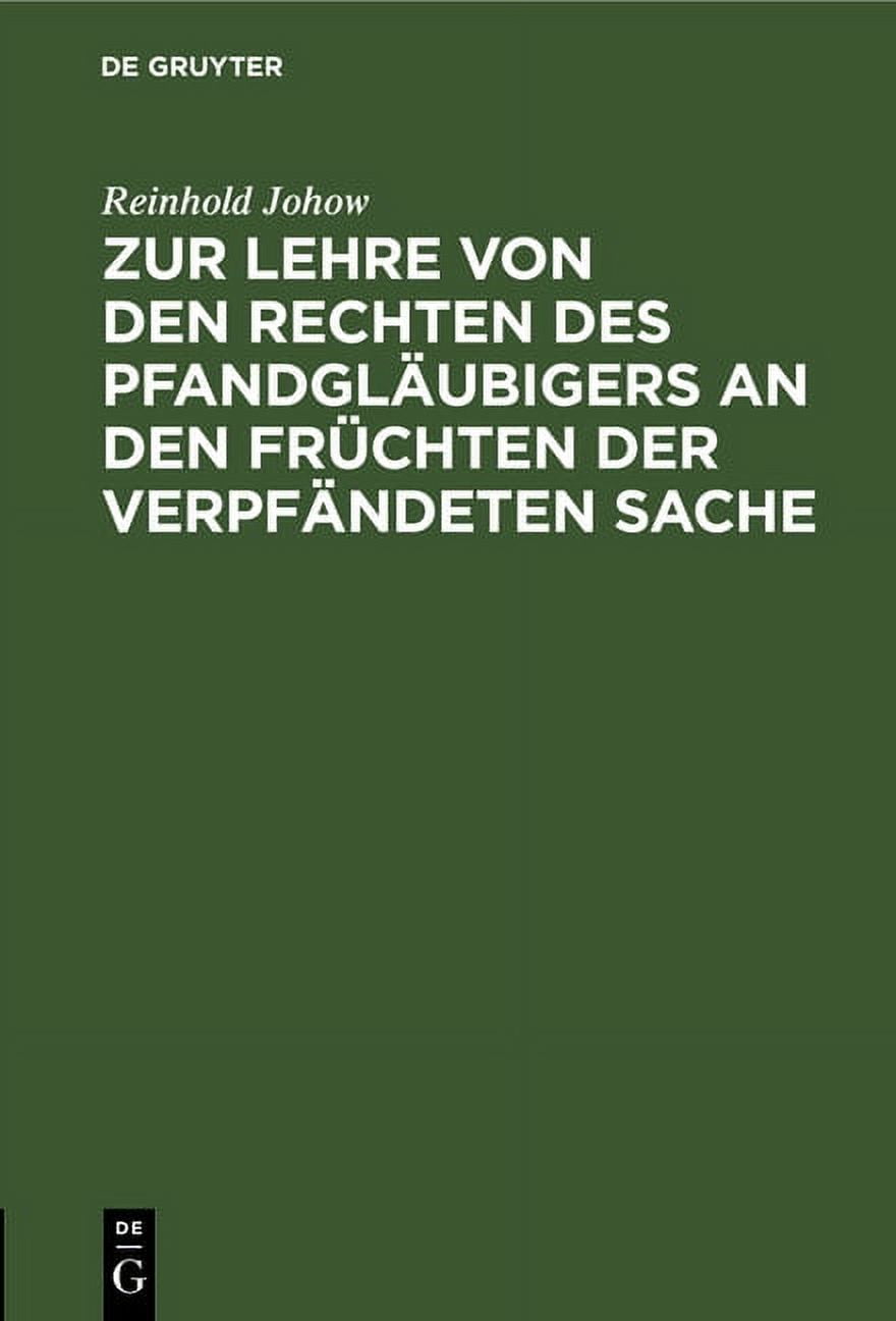 Lehre Von Den Gleichungen 7 Buchstaben Zur Lehre Von Den Rechten Des Pfandgläubigers an Den Früchten Der